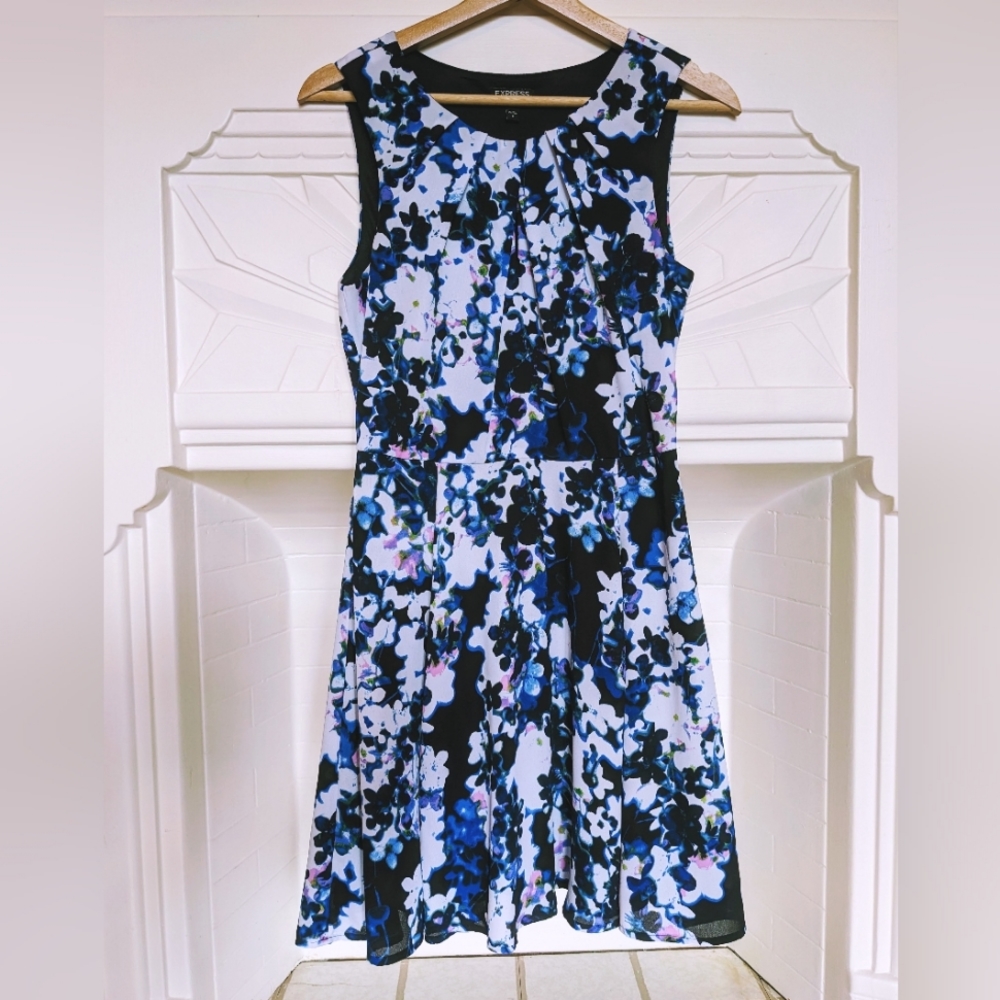 Express Print A-line Mini Dress